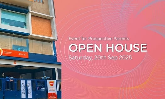 Banner with the picture of Kidoz Montessori School and the Open House date